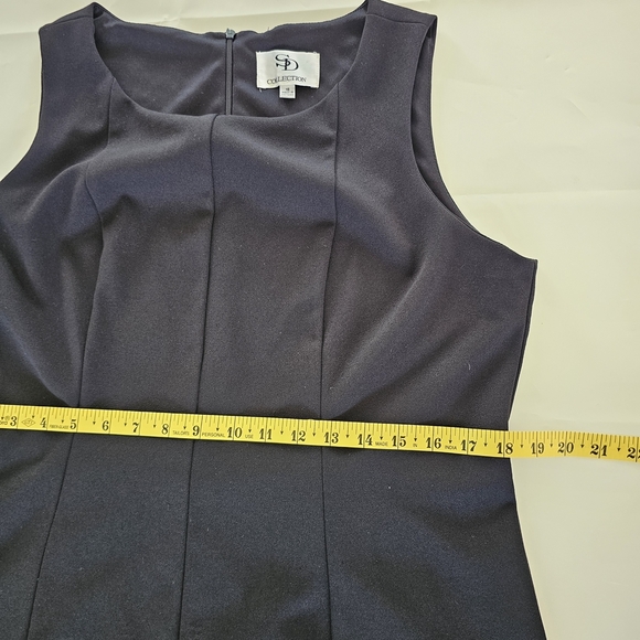 SD Collection Black Fit & Flare Dress 16 Minimalist, Classic, Modcore Style - Picture 6 of 10